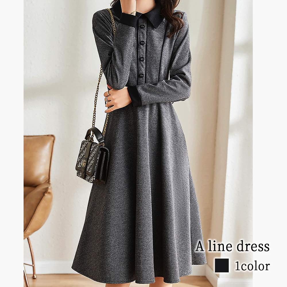 【美品✨】定価60,000円❤️トッカ✨サイズ00✨秋冬物 Aラインワンピース lit-635.jpg