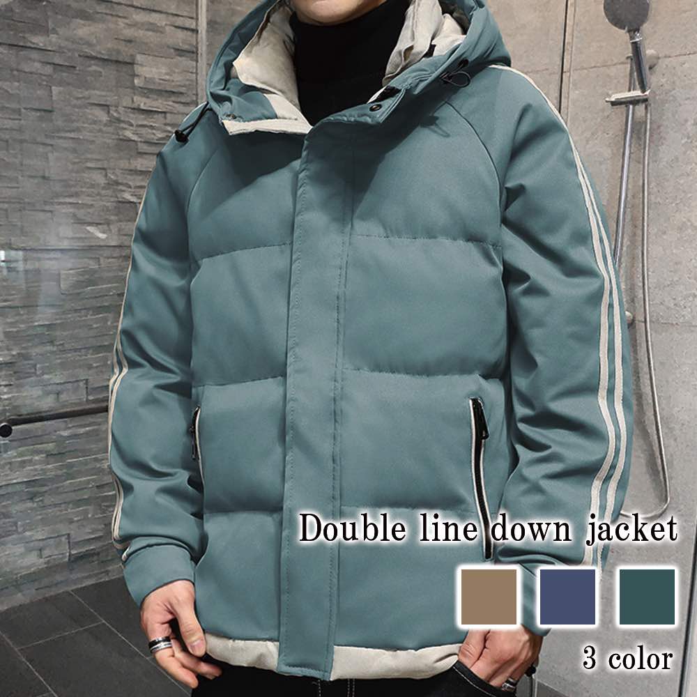 楽天市場】ダウンジャケット メンズ ダブルラインダウンジャケット
