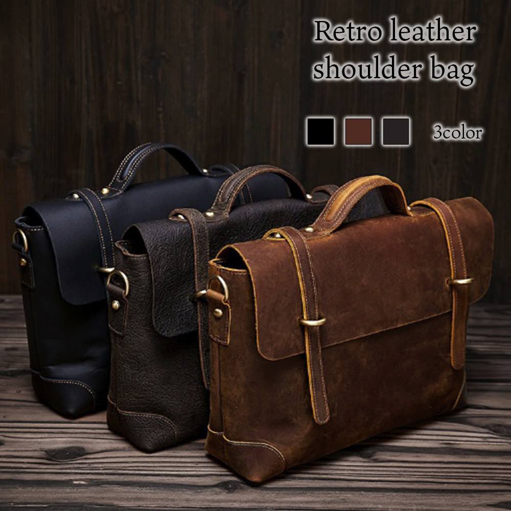 楽天市場】ビジネスバッグ メンズ 2way本革ショルダーバッグ 50代