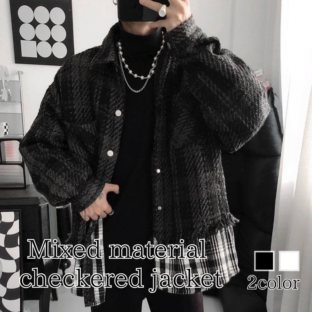 楽天市場】ステンカラーコート メンズ チェック柄テーラードジャケット