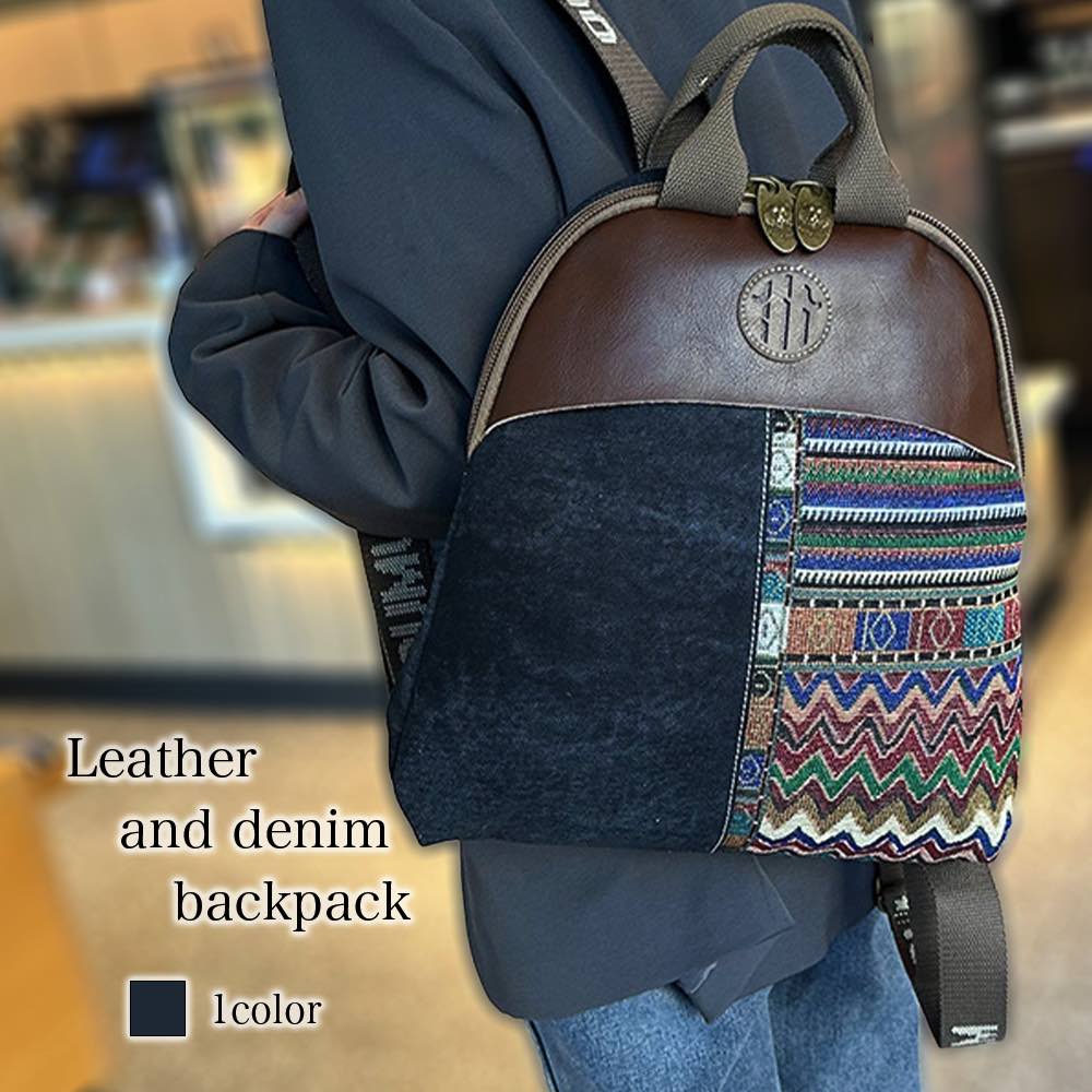 【＼クーポン券受け入れるで20%OFF!／】 背嚢 レディース なめし革MIXジーンズ背嚢 3WAY 代 冬 2WAY 40 大きめ なめし革 アウトドア 軽さ 今めかしい マイコン 成年者 秋 大静電容量 通い用 通い 向こう見ず 雨合羽 本革 商行為 真四角 50代 ブランド名 万覚え帳マイコン 春 バ