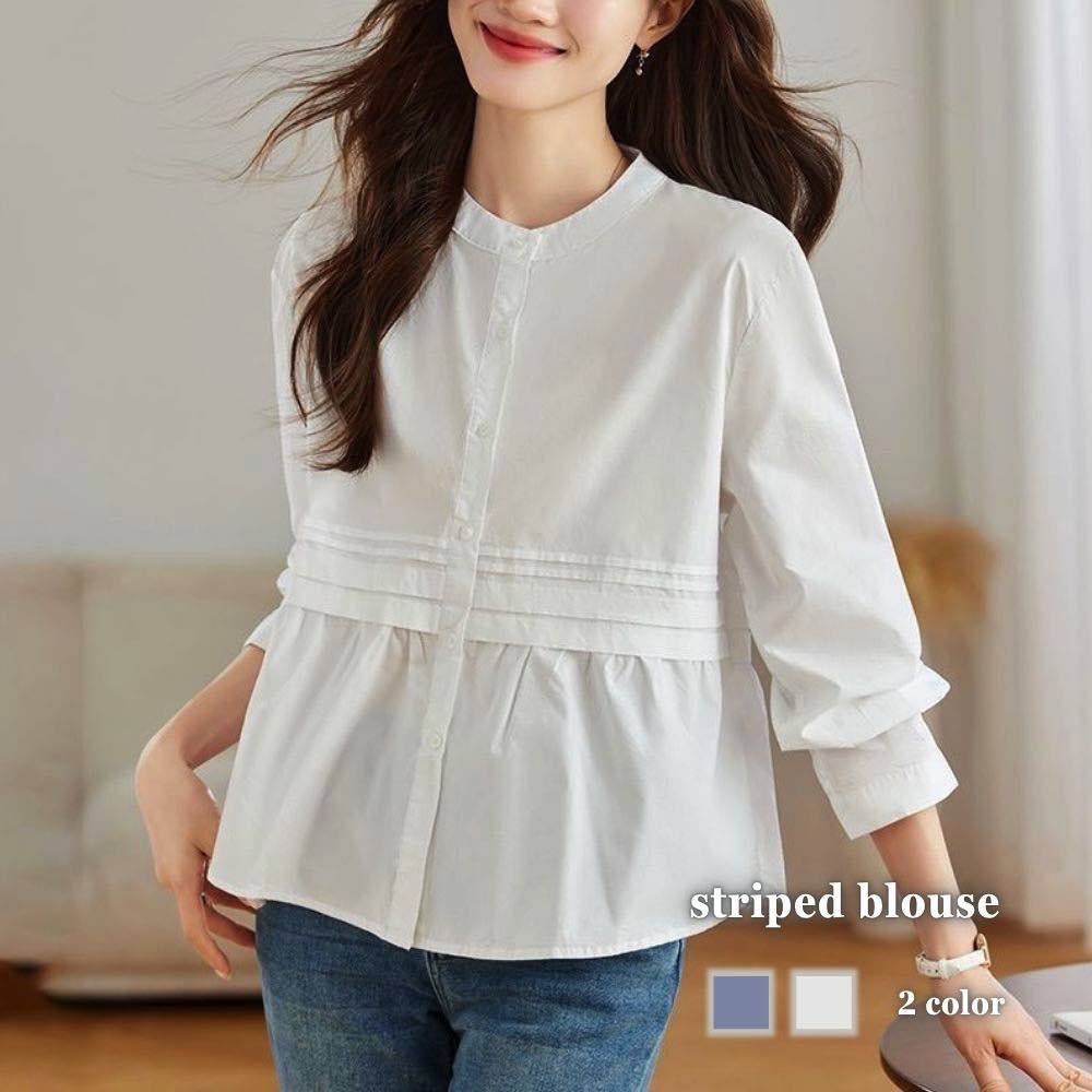 【＼クーポン利用で20%OFF!／】 ブラウス レディース ストライプ柄ブラウス 事務服 フリル 高品質 Tシャツ 春 スーツ ボウタイ ワンピース 人気 ノーアイロン 秋 きれいめ 白 オフィス 50代 冬 ブランド 長袖 シャツ カジュアル おしゃれ 厚手 レース フォ