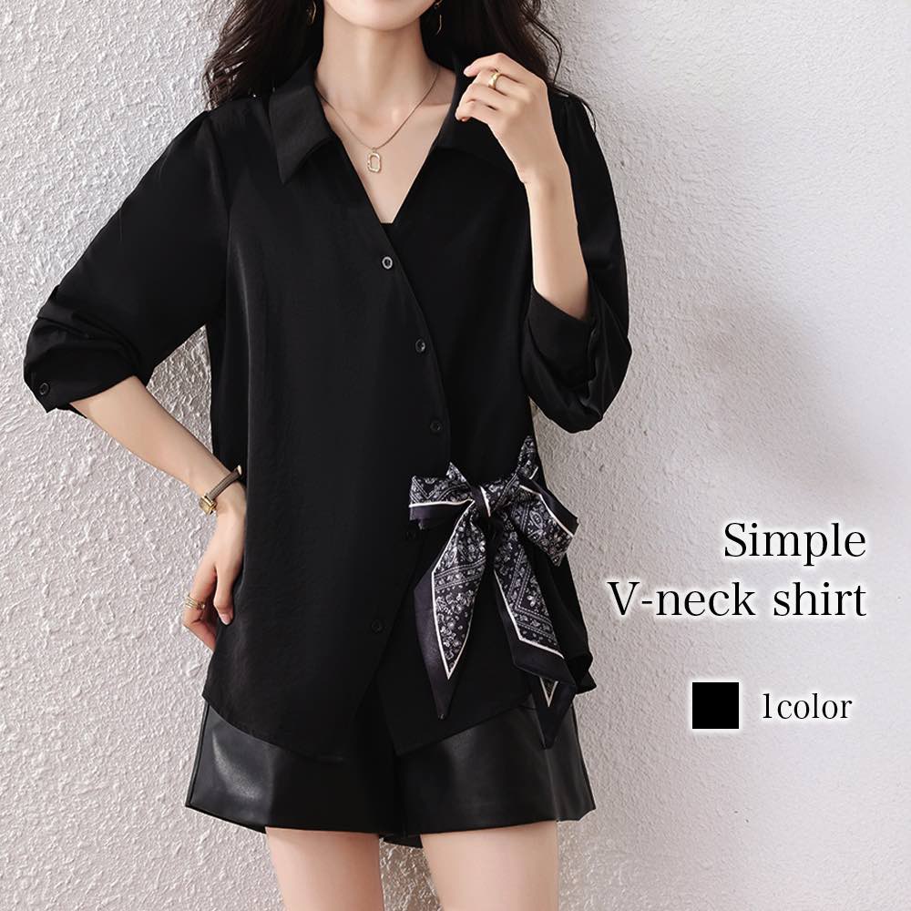 シャツ レディース シンプルVネックシャツ 白 事務服 ブラウス 形態安定 春 夏 襟付き 大人 シャツブラウス ポロシャツ カジュアル ゆったり ブランド Tシャツ ボタンシャツ オフィス トップス 半袖 おしゃれ スポーツ カットソー かわいい しわになりにくい 麻