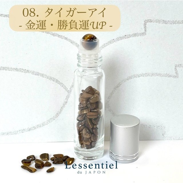 市場 天然石ロールオンボトル全10種 香水 シルバーキャップ パワーストーン さざれ石 瓶 宝石 10ml