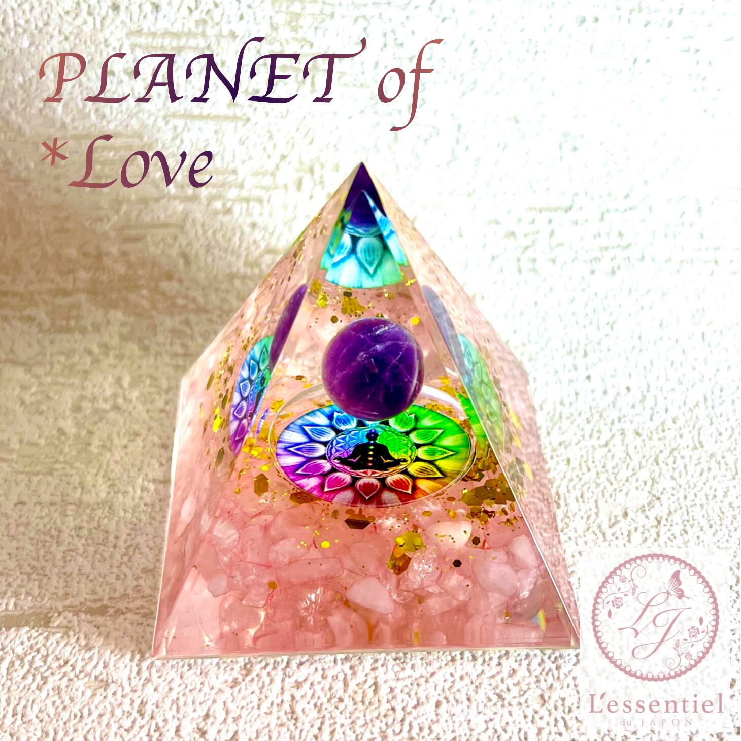 楽天市場】【 飾る幸運 ピラミッド 】ローズクォーツ アメジスト 家族