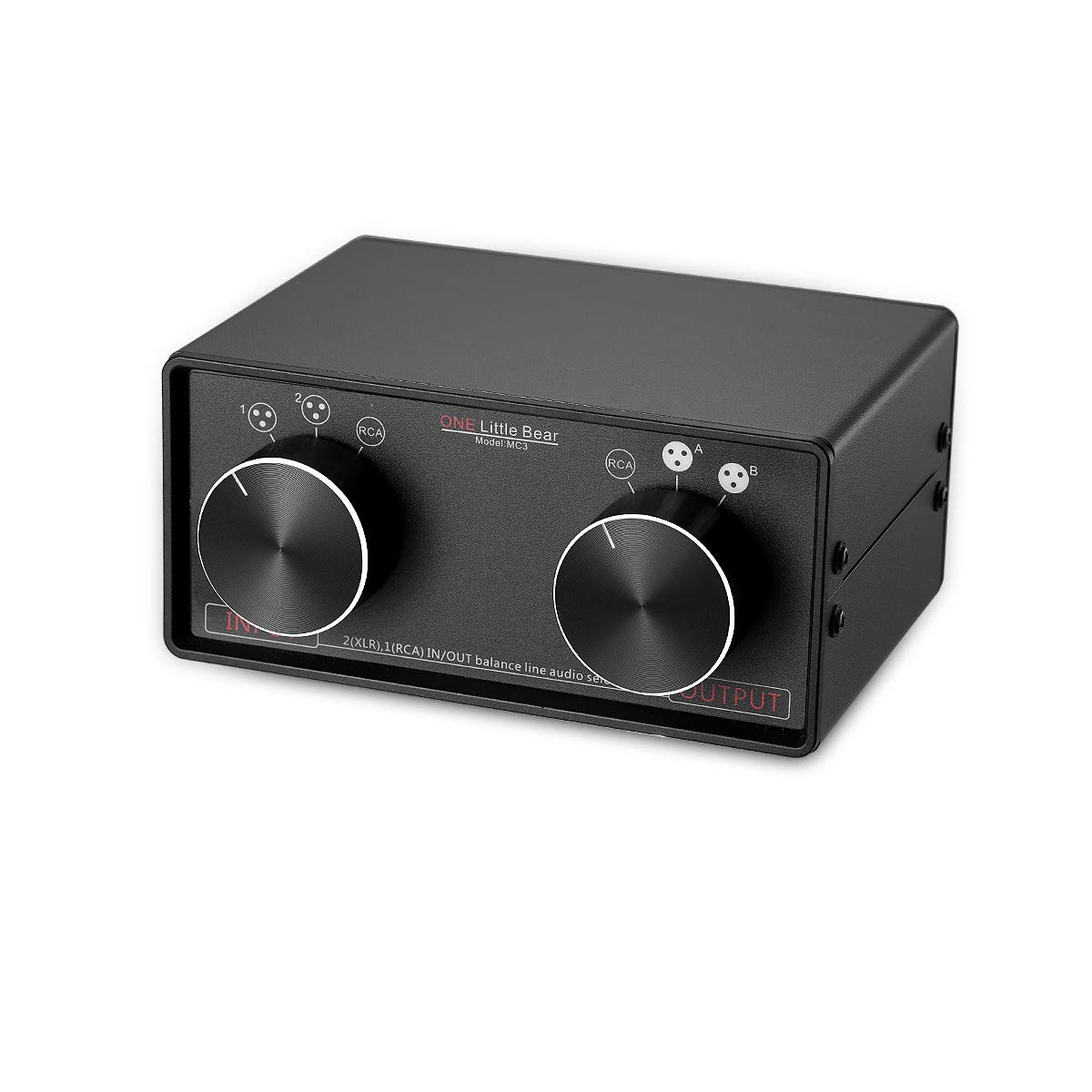 MC3 パッシブステレオオーディオセレクターボックス 3-IN-3-OUT XLR/RCA バランスコンバーター