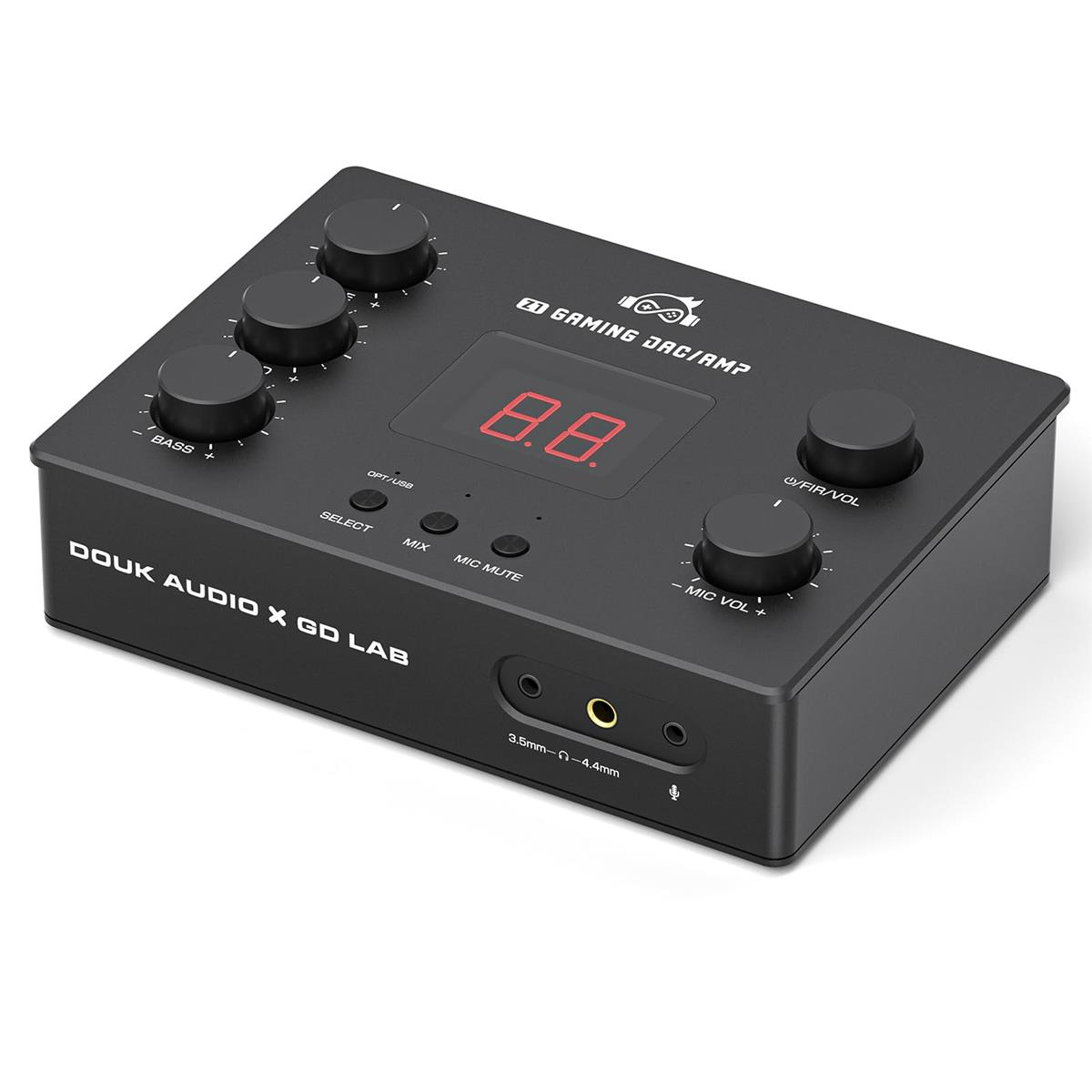 DOUK AUDIO X GD LAB Z1 ゲーミング DACアンプ: ゲームデバイスLAB監修 ESS9039Q2M DAC搭載 4.4mmバランス出力 ゲーマー向け FPSゲーム最適化 (ブラック NE5532)
