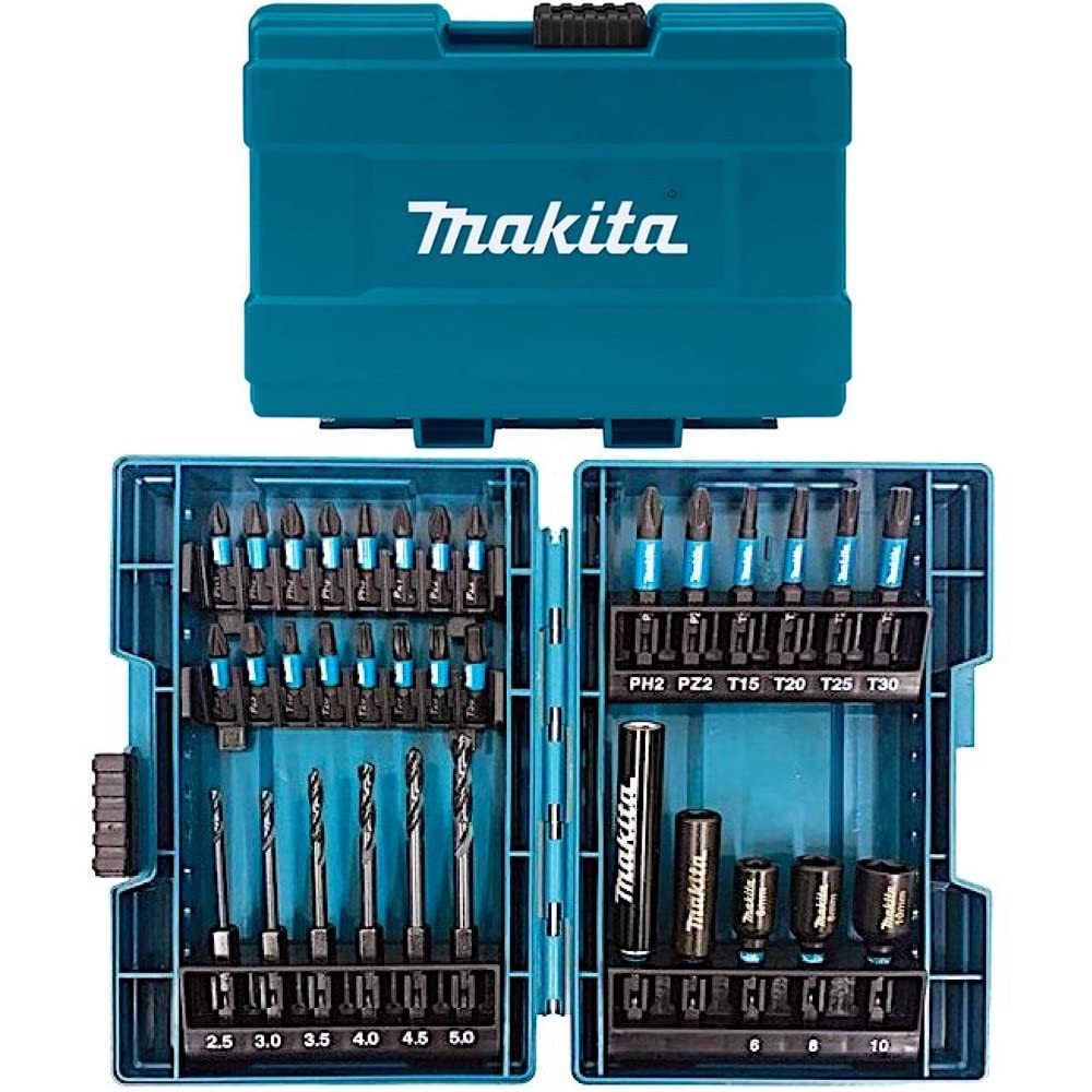マキタ(Makita) 差しひびき１番ウッド用 ビット ソケット せん孔機ビット 33本 書き割り 六角軸6.35 容れもの付 E-06622 [並行輸入品]