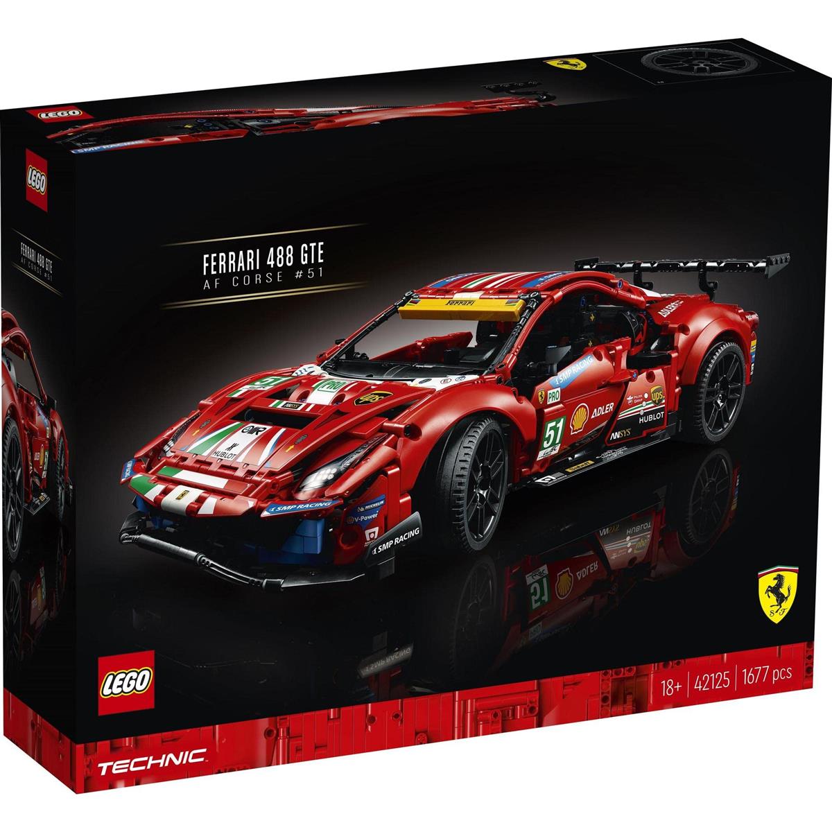 レゴ(LEGO) 技術 フェラーリ 488 GTE AF コルセ #51 42125 手あそび 立ちはだかる STEM 知育 車 くるま お坊っちゃん 成年者レゴ