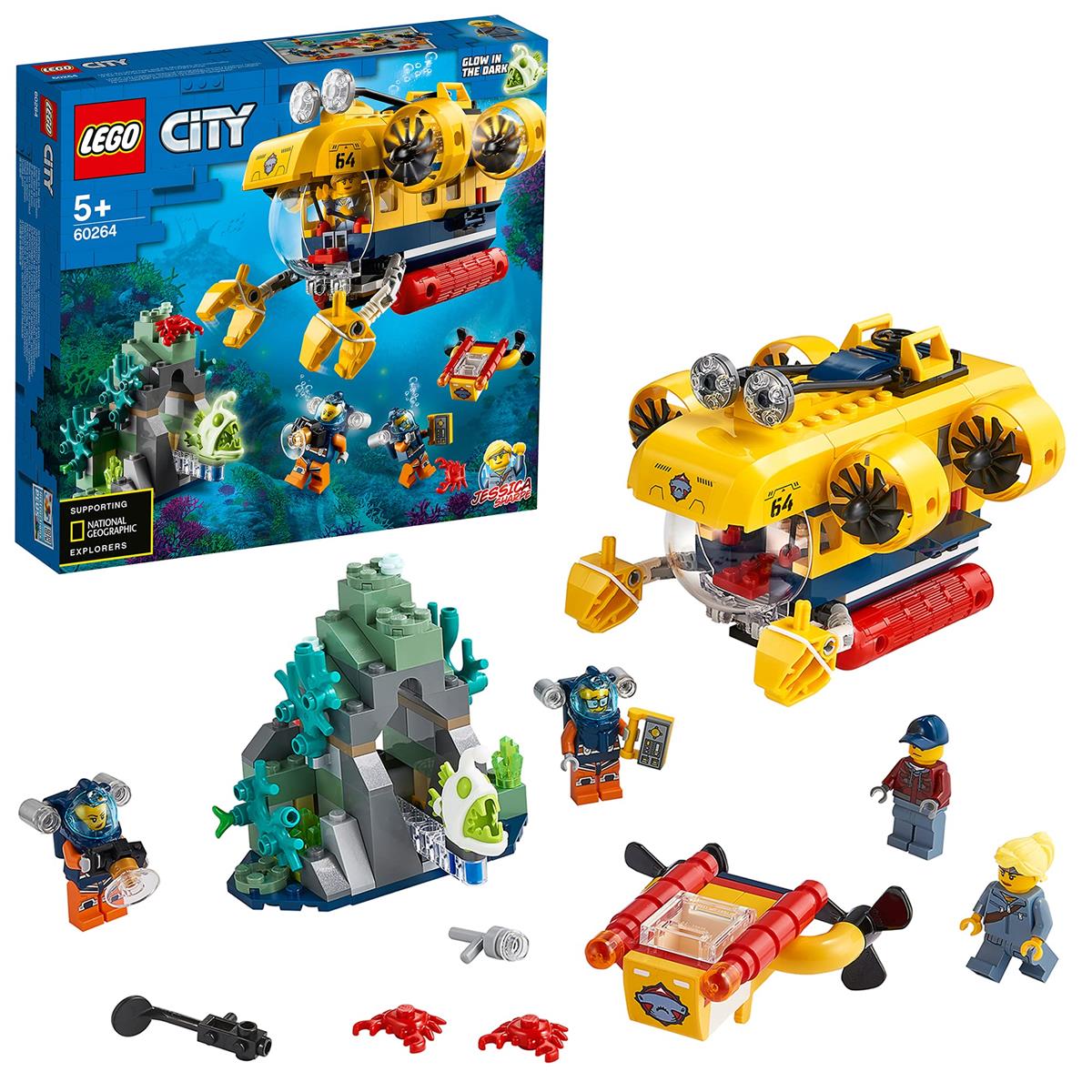 レゴ(LEGO) シティ 海の探し回る隊 奈落の底底・水中探索潜く艦 飛び込み競技冒険 御坊っちゃん 5才以上向け手あそび 60264