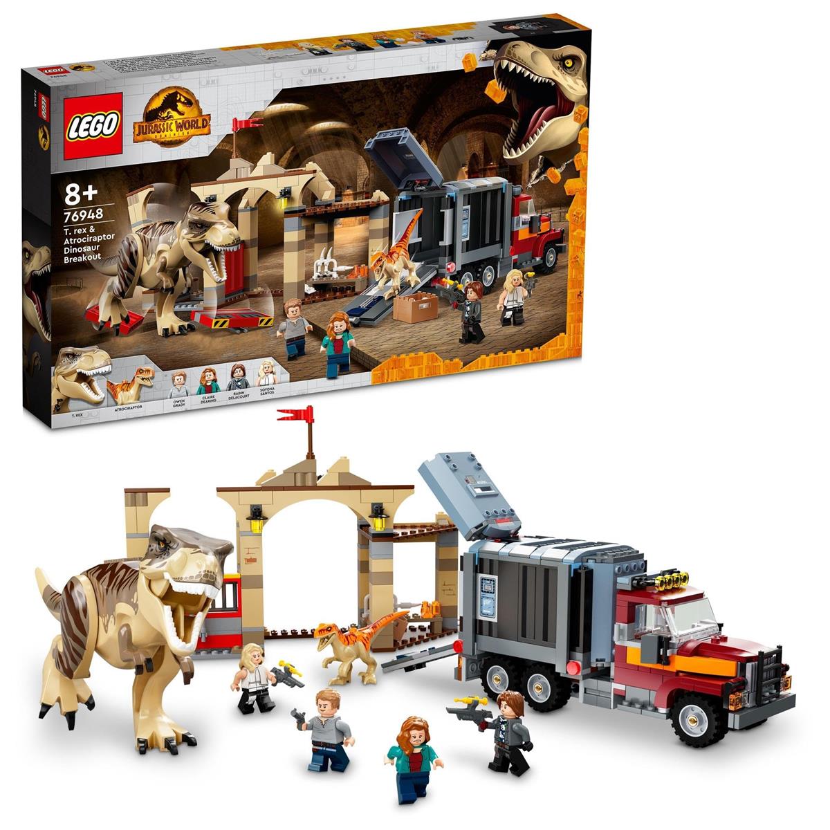 レゴ(LEGO) ジュラシック・ワールド 遊び道具 恐竜 T-王さまとアトロキラプトルの大逃げ失せる クリスマス差し上げ物 クリスマス 76948 差しつかえる 差し上げ物 本日りゅう 貨物自動車 お坊っちゃん 御姉さん 8歳以上