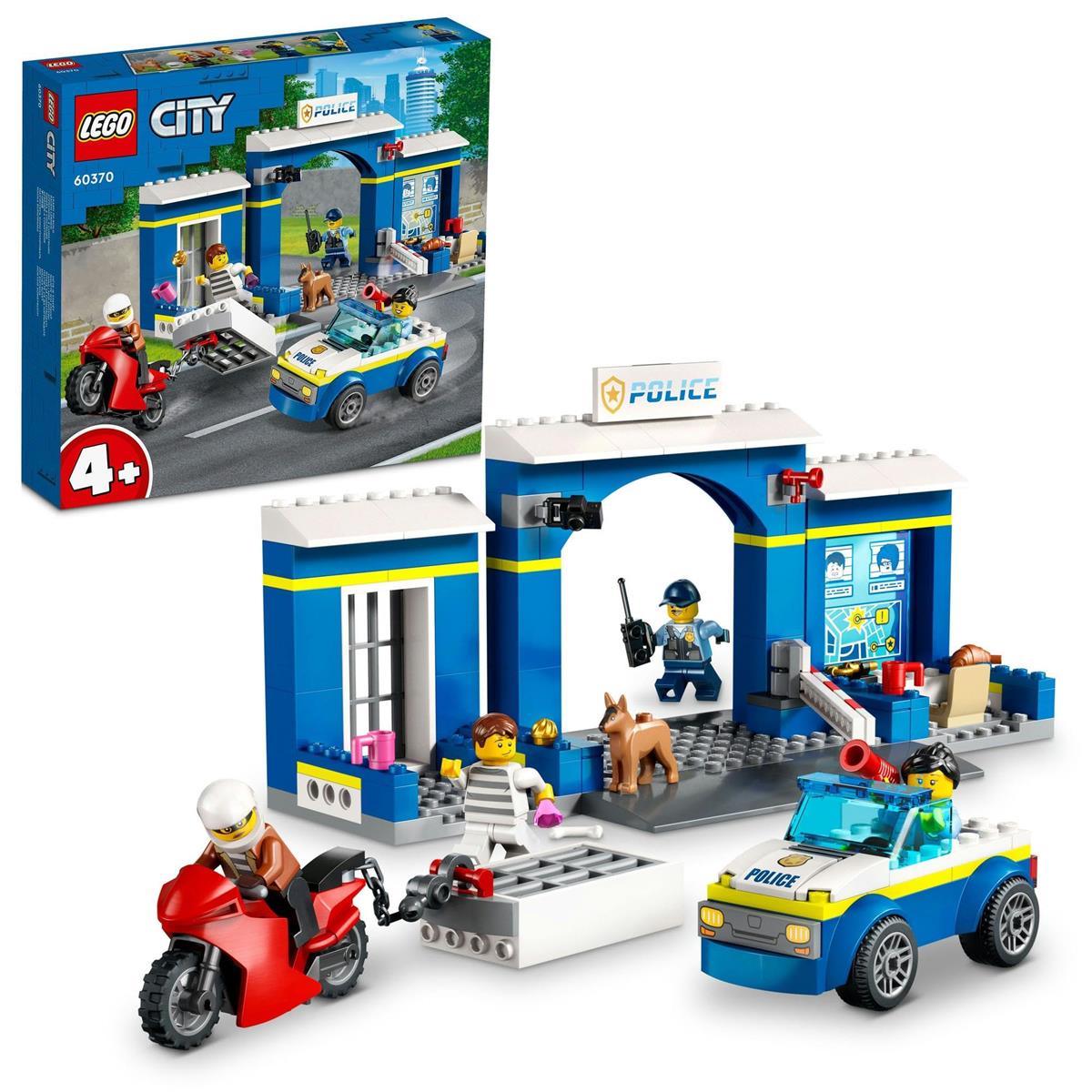 レゴ(LEGO) シティ 逃げ失せる犯をつかまえろ 手あそび 手あそび 差し上げ物 生まれ落ちる日 差しつかえる 知育 クリスマス 御坊っちゃん お姉さん お子さん 4歳 5歳 6歳 街づくり ごっこ命のせんたく おままごと 60370 ブロック-セット