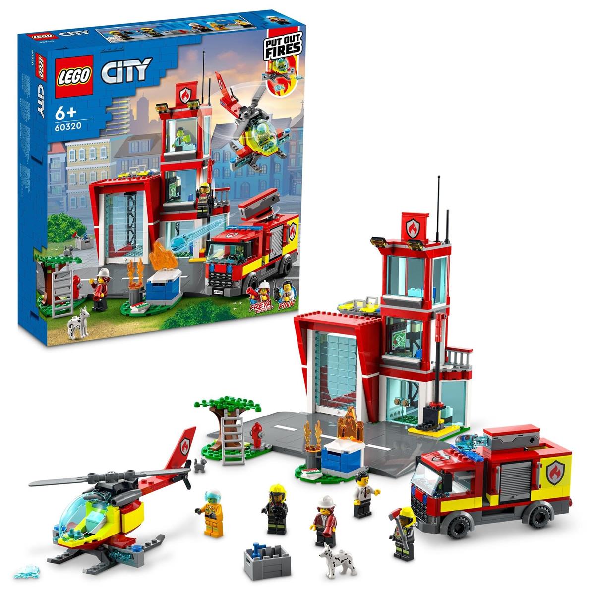レゴ(LEGO) シティ ファイヤーハウス 60320 遊び道具 差しつかえる 差し上げ物 消防 しょうぼう お坊っちゃん 御姉さん 6歳以上