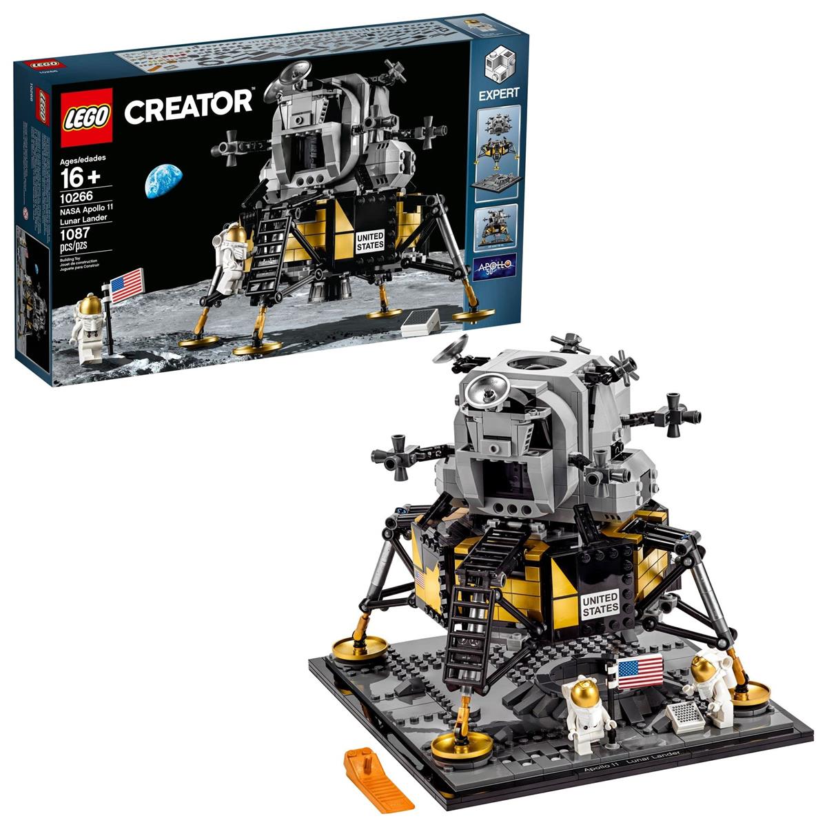 LEGO Creator Expert NASA Apollo 11 Lunar Lander 10266 Building Kit, New 2020 (1,087 Pieces)