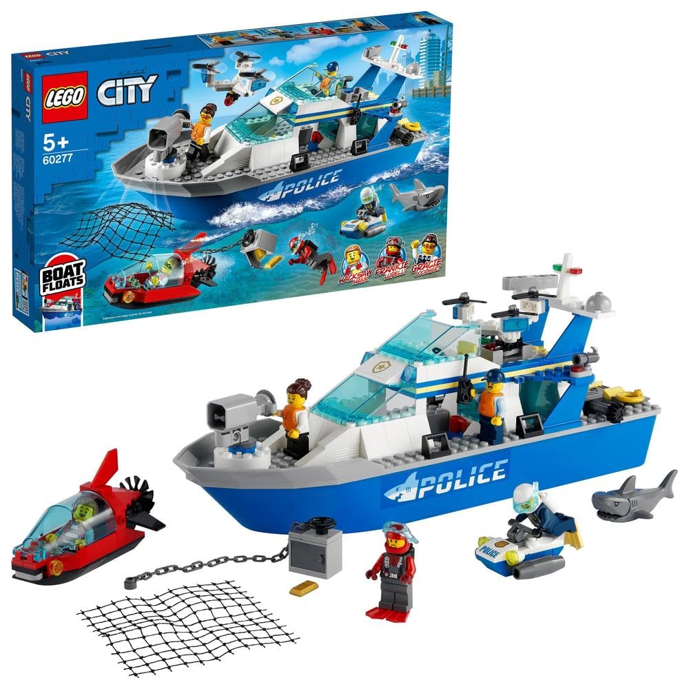 レゴ(LEGO) シティ ポリスパトロールボート 60277 手あそび 立ちはだかる 差し上げ物 お巡りさん けいさつ 小船 お坊っちゃん お嬢さん 5歳以上