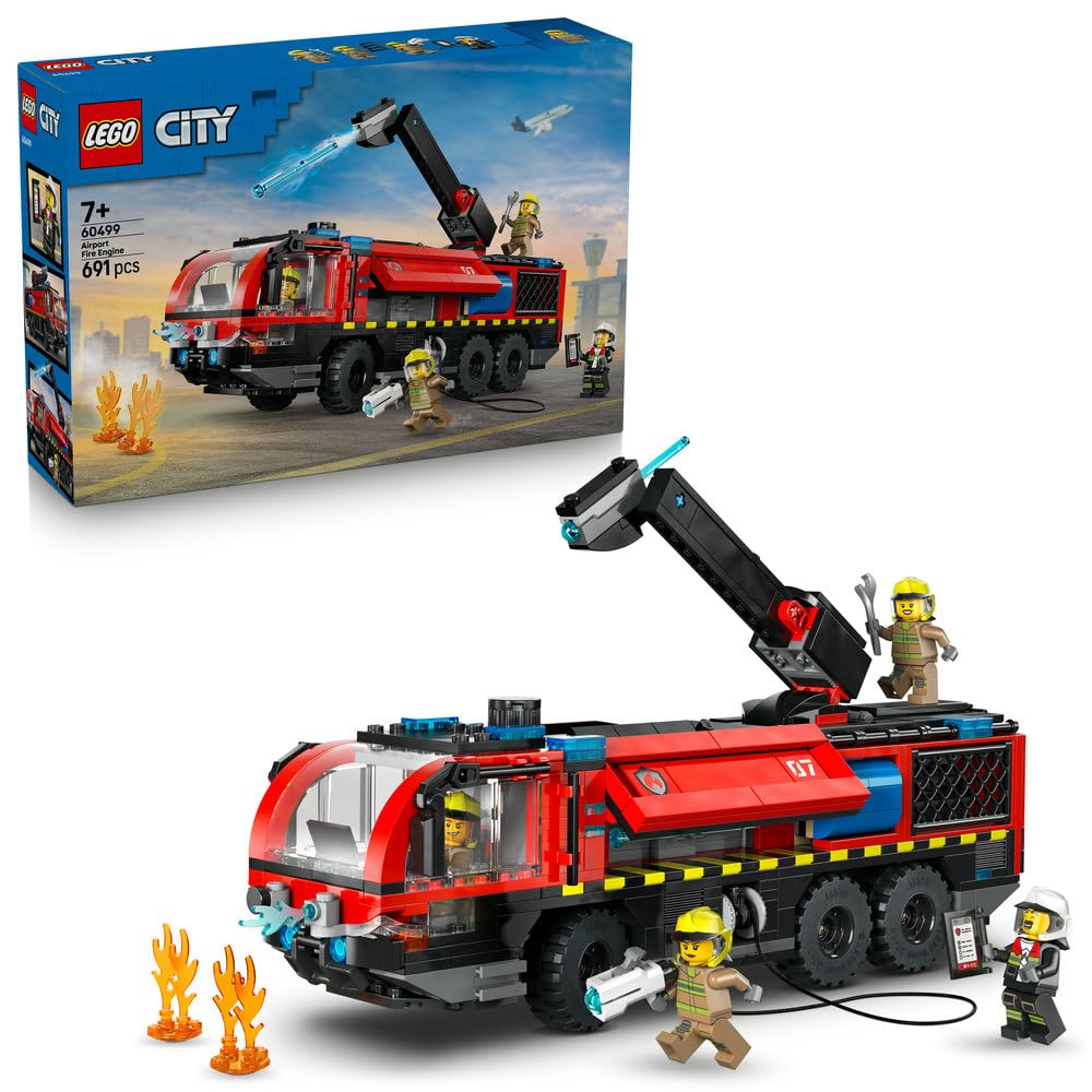 レゴ(LEGO) シティ 飛行場用消防自動車 遊び道具 遊び道具 生まれ落ちる日 差し上げ物 差しつかえる お坊っちゃん 御姉さん 赤ちゃん 7歳 8歳 9歳 小学生 車馬 車 ミニカー 室内装飾 オシャレ 60499