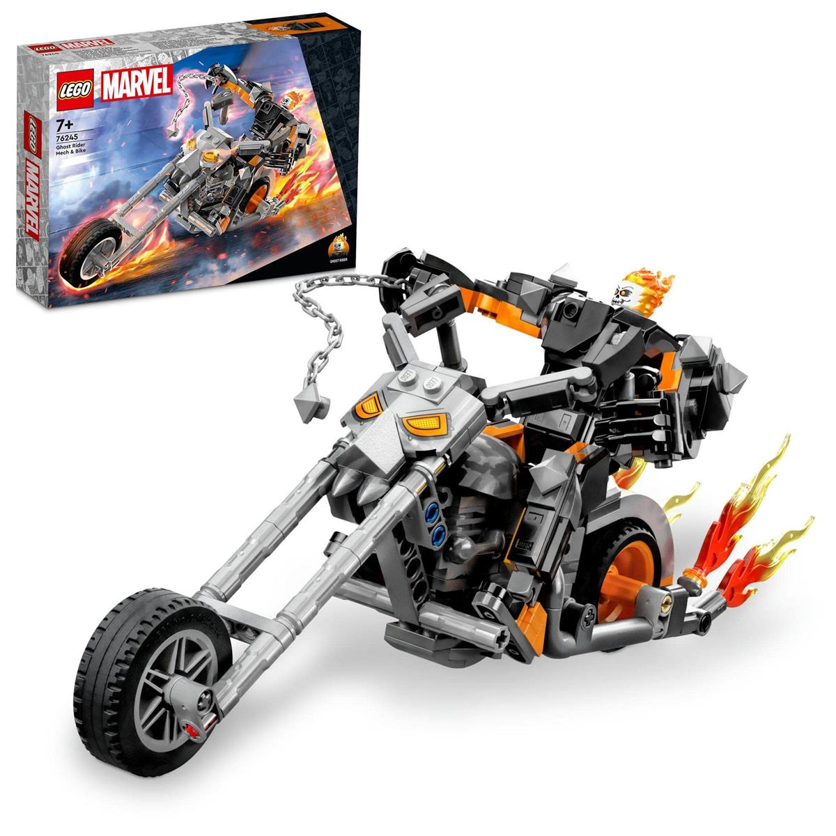 レゴ(LEGO) スーパー・ヒーローズ マーベル ゴーストライダー・メカスーツ \u0026 自動自転車 76245 手あそび 立ちはだかる 差し上げ物 アメコミ 百貨店主人公 御坊っちゃん 7歳以上