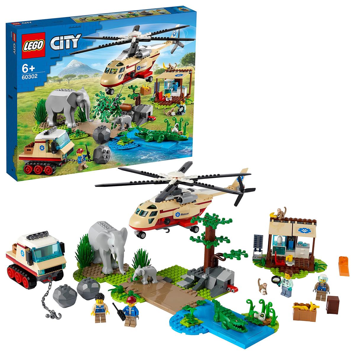 レゴ(LEGO) シティ 出動！どうぶつレスキュー 60302 遊び道具 差しつかえる 差し上げ物 車馬 のりもの 毛の荒物 どうぶつ お坊っちゃん 御姉さん 6歳以上