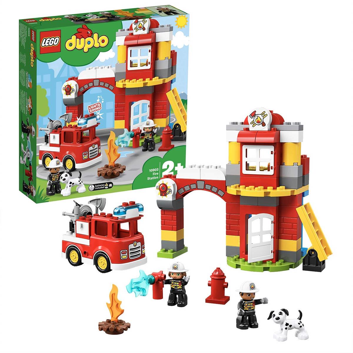 レゴ(LEGO) デュプロ 光る! 鳴る! 消防自動車とファイヤーハウス 10903