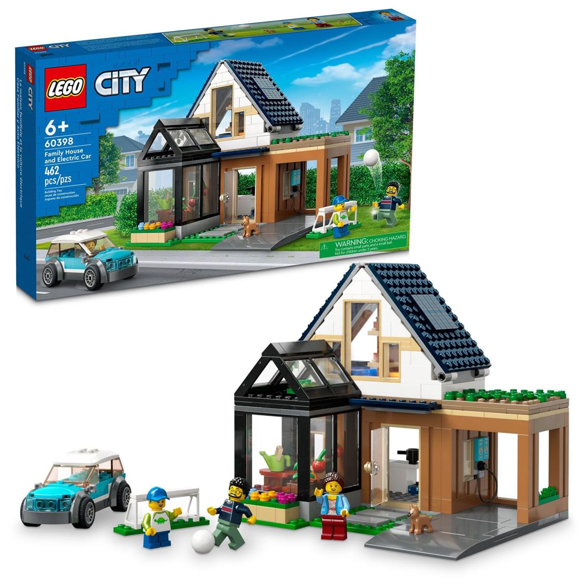 LEGO シティ 身寄り住み家 灯し火乗用車 60398 精神的な統合手あそび書き割り 勝手もと2寝台お座敷 植木室 ソーラーダイアログボックス ミニ図形3体と犬ころ3体付き添い人 客体年歯6歳以上 M 6440289