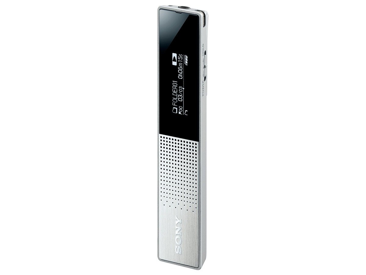 ソニー ステレオ集積回路リコーダー ICD-TX650 : 16GB 高性能デジタルマイクロホン内蔵 しろがね色 ICD-TX650 S