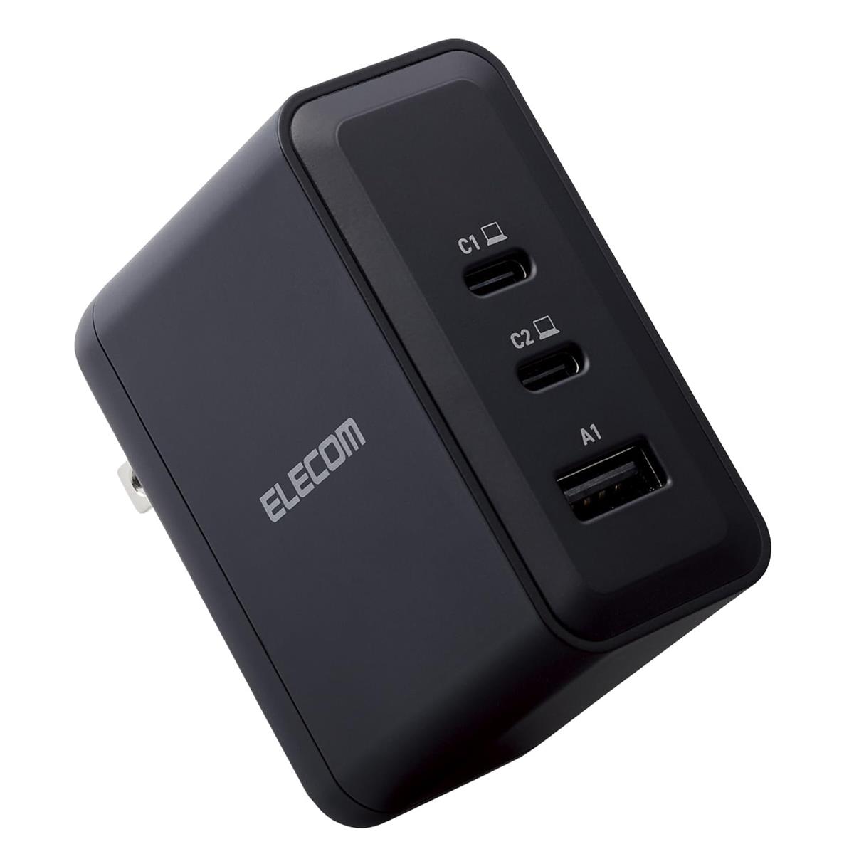 エレコム 充電器 100W 3ポート USB PD対応 急速充電器 3台同時充電 折りたたみ式プラグ PSE技術基準適合 ブラック ACDC-PD65100BK