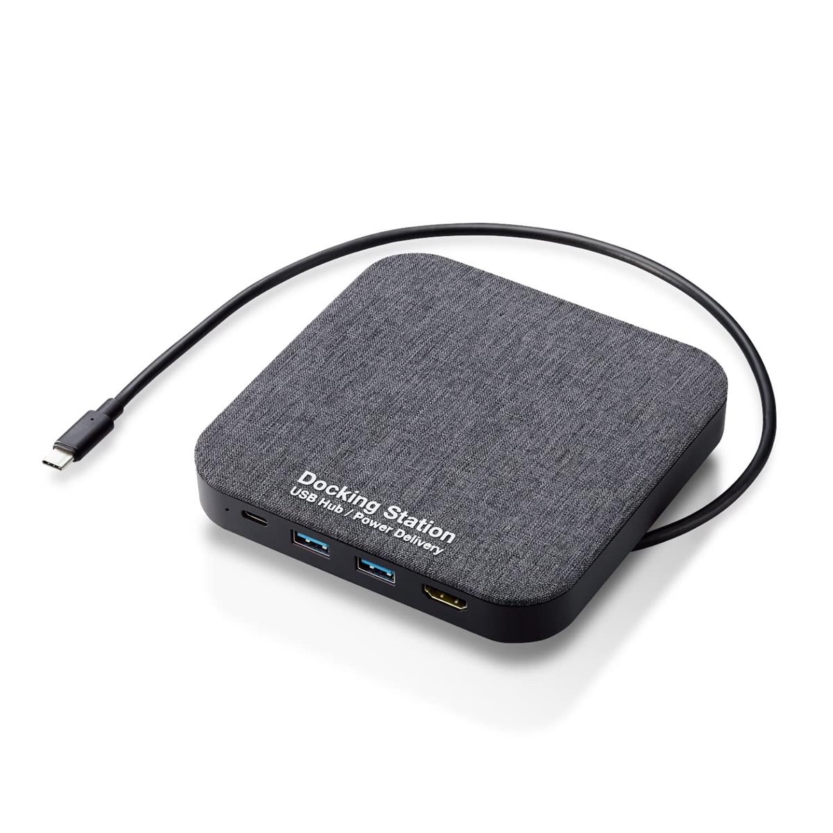 エレコム 外信用販売SSD 縛ステイション役立つこと付 500GB [HDMI/USB-C/USB-A/USB PD 100W相応う] Mac/iPad/Windows相応う ESD-DSA0500GBK