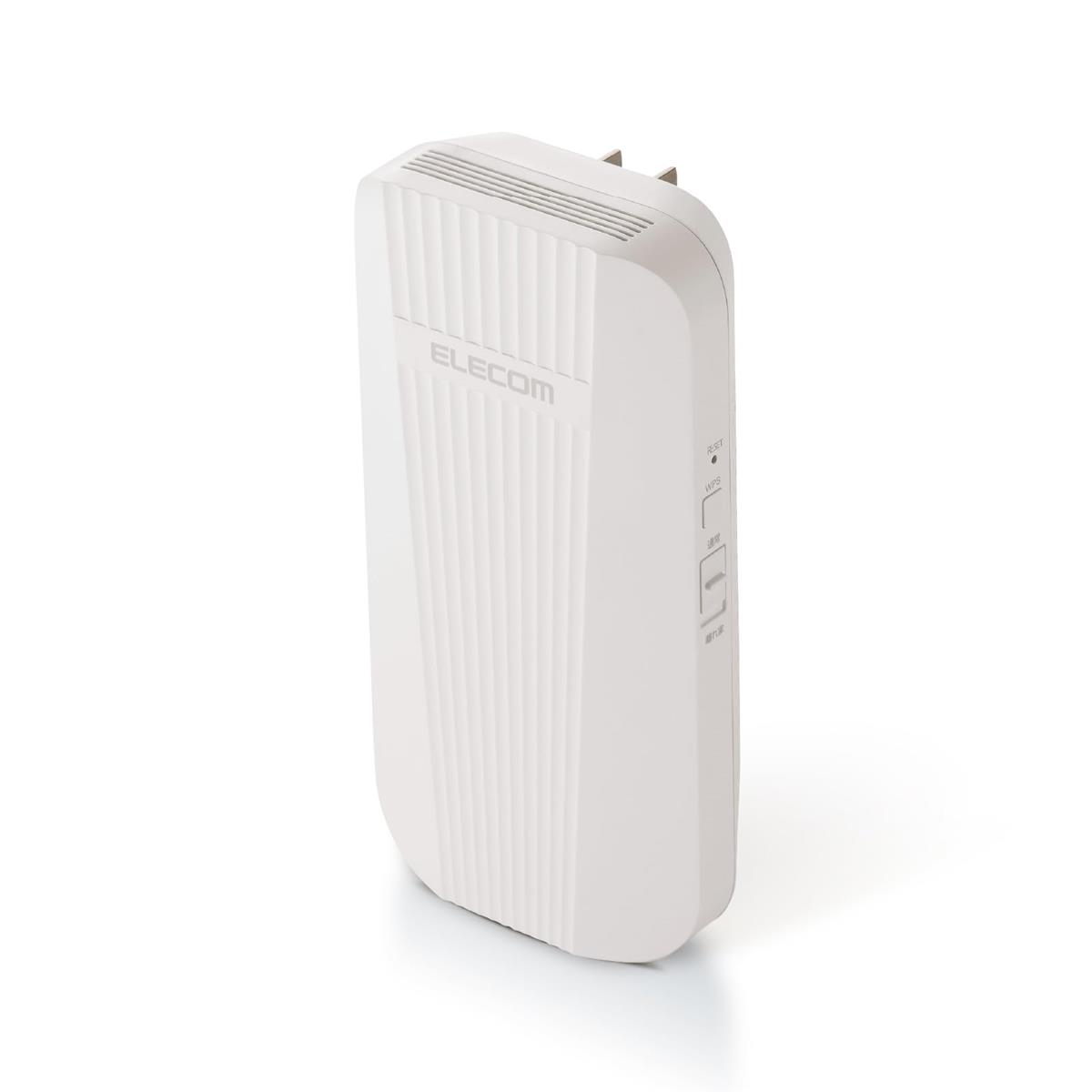 エレコム WiFi 無線LAN 中継器 Wi-Fi6 11ax 2402＋574Mbps コンセント直挿し EasyMesh対応 離れ家モード搭載 ホワイト WTC-W602-W