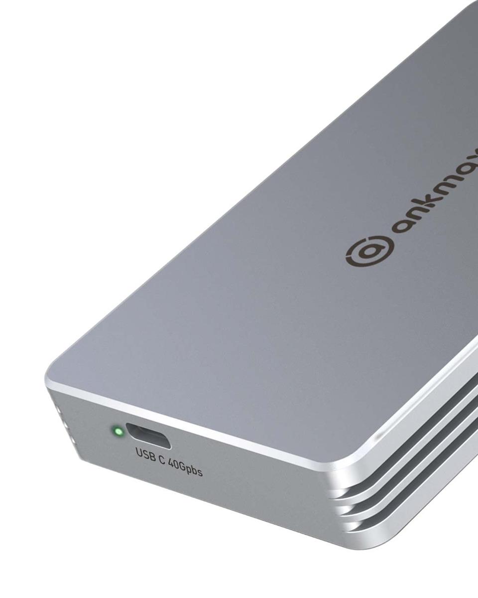 USB4 M.2 NVMe SSD ケース 高放熱40Gbps to NVMe PCI-e M-Key(B+M Key)2280 UC4M2 超高速 Thunderbolt 3/4 USB3.2/3.1/3.0互換性あり ポータブル SSD外付けケース 工具不要のアルミニウム製外部エンクロージャー（8TBまでサポート）ANKMAX｜Level-H 8,911円