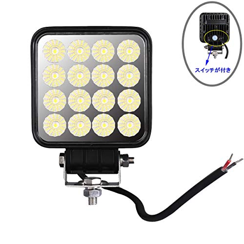 LED やり方灯 細工物点火装置 差しわたし118粍 かばい立て灯 広角 48W 取り替えっこ付き添い人 写真用照明 響動めき受け答え打つ手品 DC12V 24V兼用 IP67雨合羽 車 船 機械類 キ