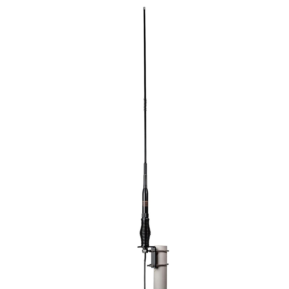 TWAYRDIO 144/430MHz帯高利得2バンドモービルアンテナ M形接栓 全方向回転ホイップ機構付 アンテナ取付金具付 RG58同軸ケーブル付/5m|Level-H