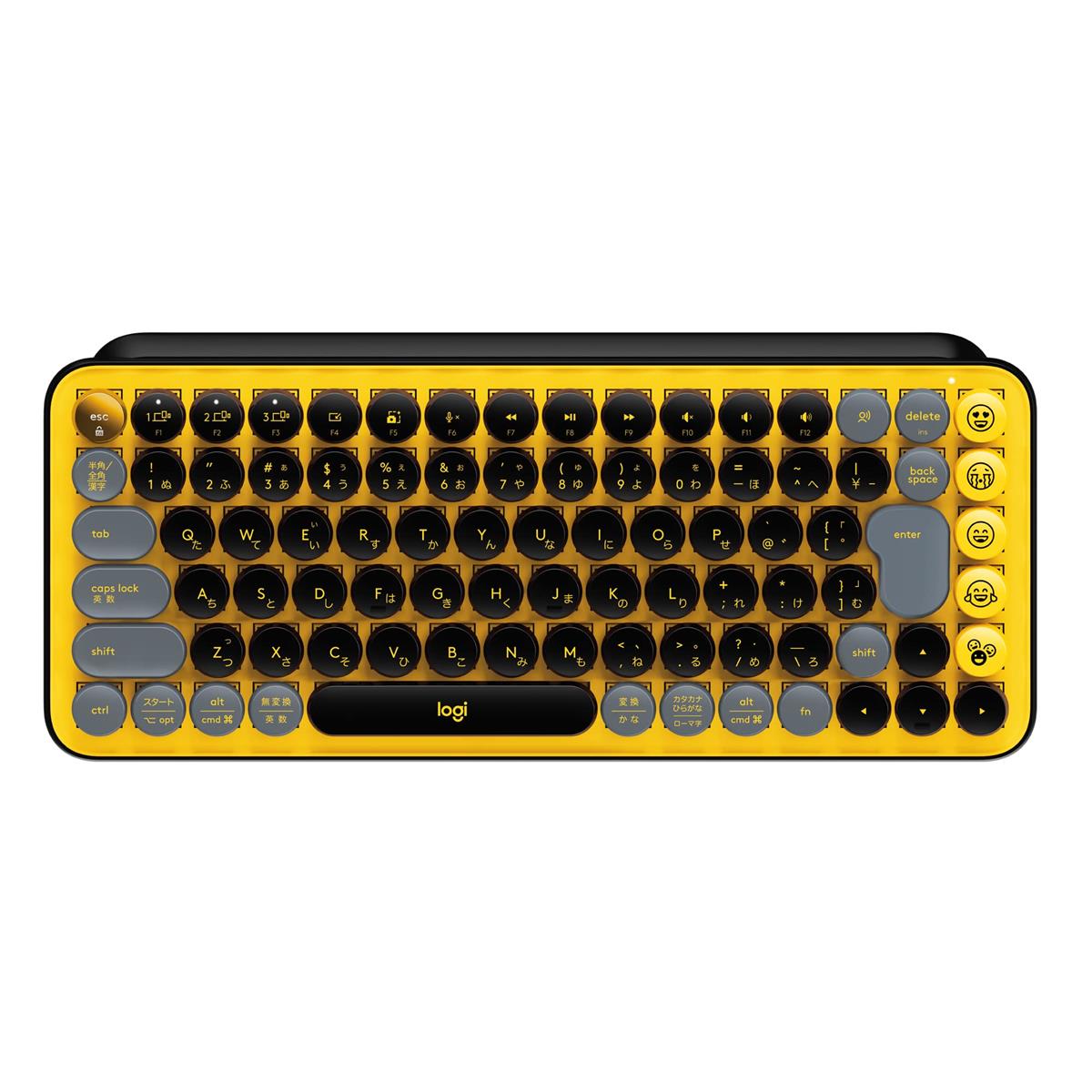 ロジクール POP KEYS K730YL 力学的 無線電話 鍵盤 黄色 日本語申し合わせ 力学的鍵盤 無線電話鍵盤 bluetooth Logi Bolt Unifying非相応う windows mac chrome iPad ios Android 無線電話 K730 国内定め事品