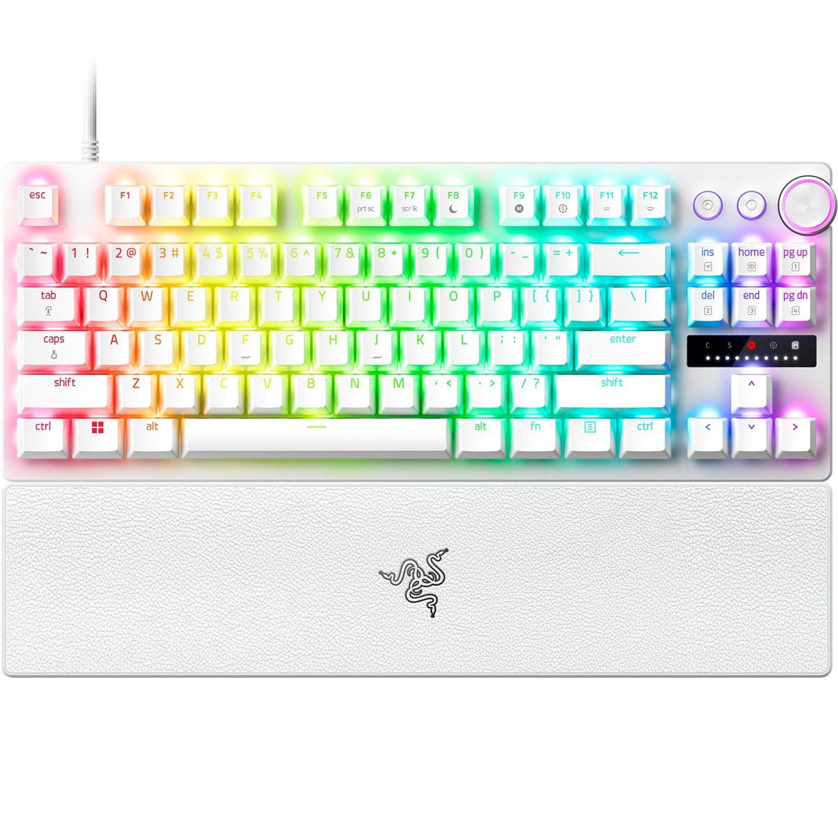 ラピッド銃の引き金 積み上げる Razer レイザー Huntsman V3 Pro Tenkeyless (White Edition) ラピッド銃の引き金と合わせる能力のあるなアクチュエーション積み上げるのアナログ ゲーミングキーボード アナログオプティカルスイッチ 合わせる能力のあるなアクチュエーション 押下圧 40G リストレスト嘱する 英語配
