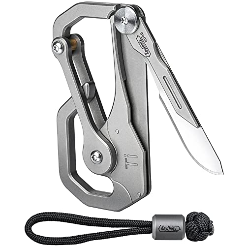 マルチツール キーホルダー チタン カラビナ 内蔵 タクティカルナイフ KeyUnity KU00アウトドア edc