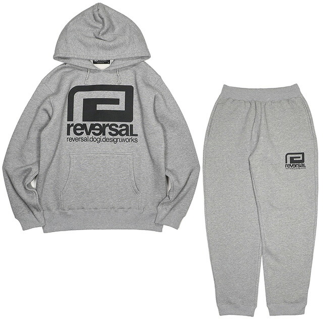(リバーエテ公) reversal BIG MARK SWEAT PARKA SET UP (SET UP)(rvbs008:010-GR) 汗水 セットアップ ティーシャツ 上下 国内定め事品