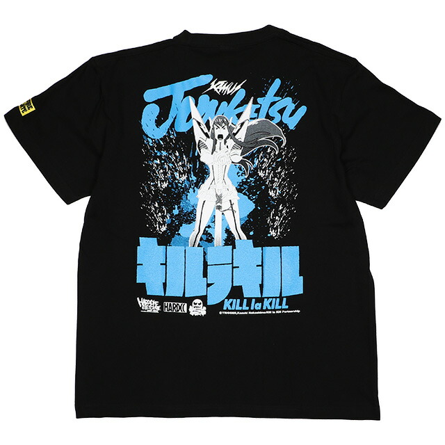 (ハードコアチョコレート) HARDCORE CHOCOLATE キルラキル (KILL la KILL) -2019復刻版- 鬼龍院皐月 (純潔ブルー)(SS:TEE)(T-1204MS-BK) Tシャツ 半袖 カットソー アニメ 漫画 マンガ 国内正規品画像