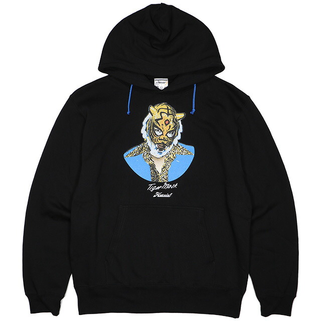 (ハオミン) HAOMING×TIGER MASK HOODIE (HOODED)(230-12-BK) スウェット パーカー プルオーバー 初代タイガーマスク 佐山聡 新日本プロレス 国内正規品画像