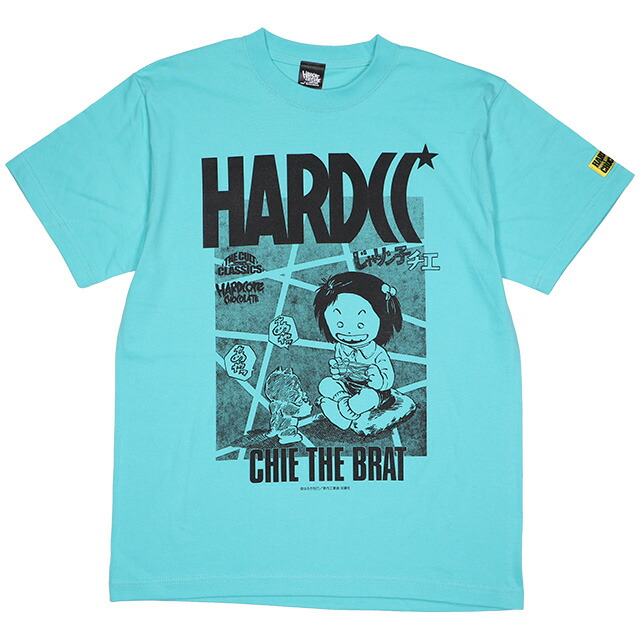 (ハードコアチョコレート) HARDCORE CHOCOLATE じゃりン子チエ あやとり (下駄ミントグリーン)(SS:TEE)(T-2318KK-GE) Tシャツ 半袖 カットソー アニメ 漫画 マンガ はるき悦巳 国内正規品画像