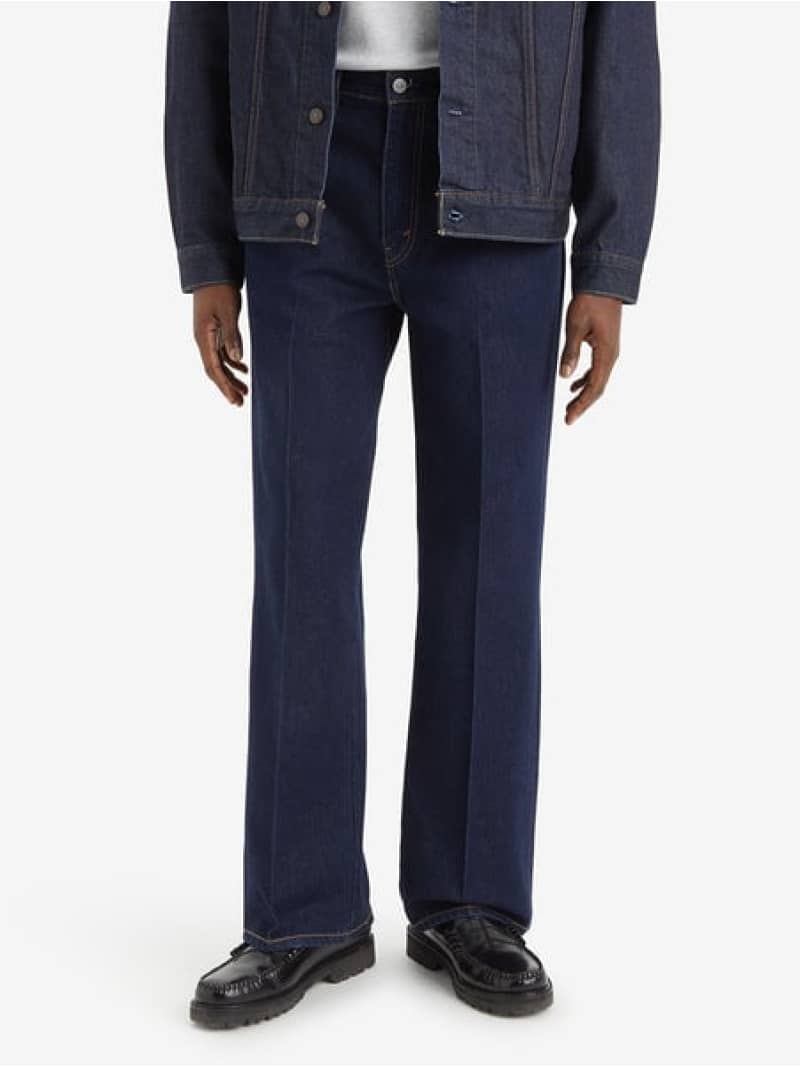 STA PREST 太陽フレア ダークインディゴ Levi\u0027s リーヴァイズジーンズ ズボン下 デニム・ジーンズズボン下 黒いこと【貨物輸送無料】[ Fashion]