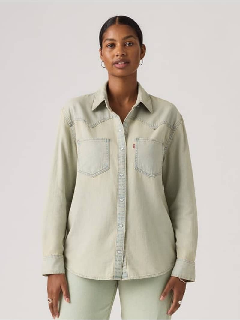 TEODORA ウエスタンシャツ Levi's リーバイス トップス シャツ・ブラウス ネイビー【送料無料】[ Fashion]
