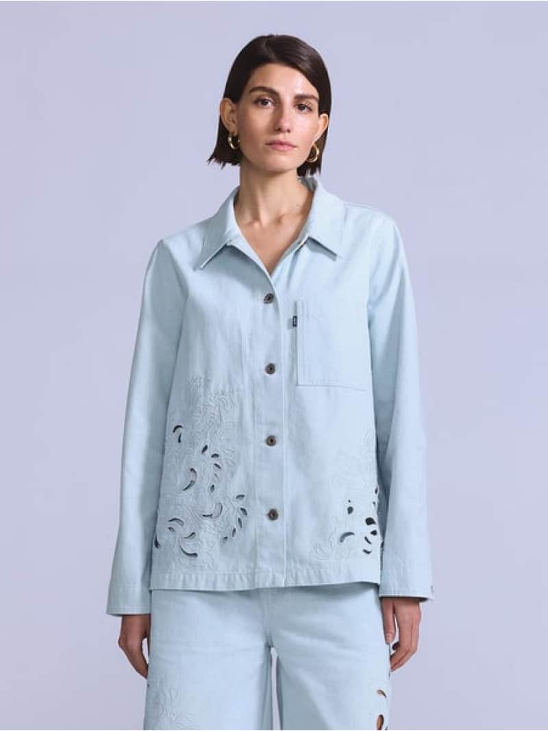 BLUETAB(TM) EMBROIDERED BANDIT トラッカージャケット Levi's リーバイス ジャケット・アウター デニムジャケット ネイビー【送料無料】[ Fashion]｜Levi&rsquo;s