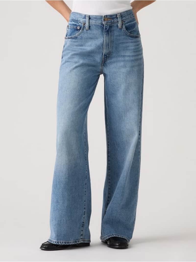 CINCH WIDE LEG デニム ミディアムインディゴ Levi\u0027s リーヴァイズジーンズ ズボン下 デニム・ジーンズズボン下 米国海軍【貨物輸送無料】[ Fashion] レディースファッション-ボトムス