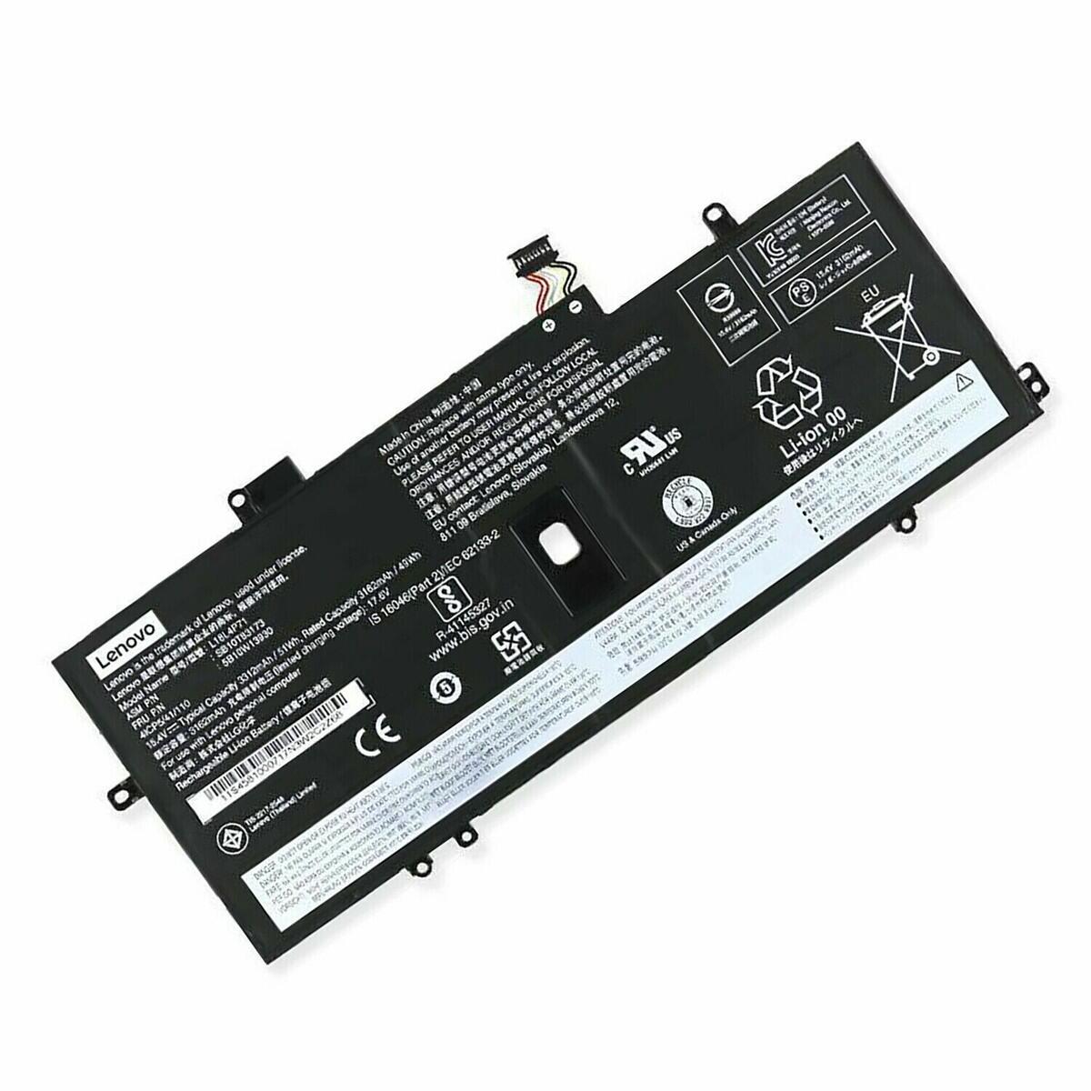 完全無欠新品 Lenovo ThinkPad X1 Carbon Gen7 Gen8 第7時人 第8時人(2019/2020)  X1 Yoga Gen4 Gen5 第4時人 第5時人(2019/2020) 取り替えっこ用蓄電池 15.36V 51Wh