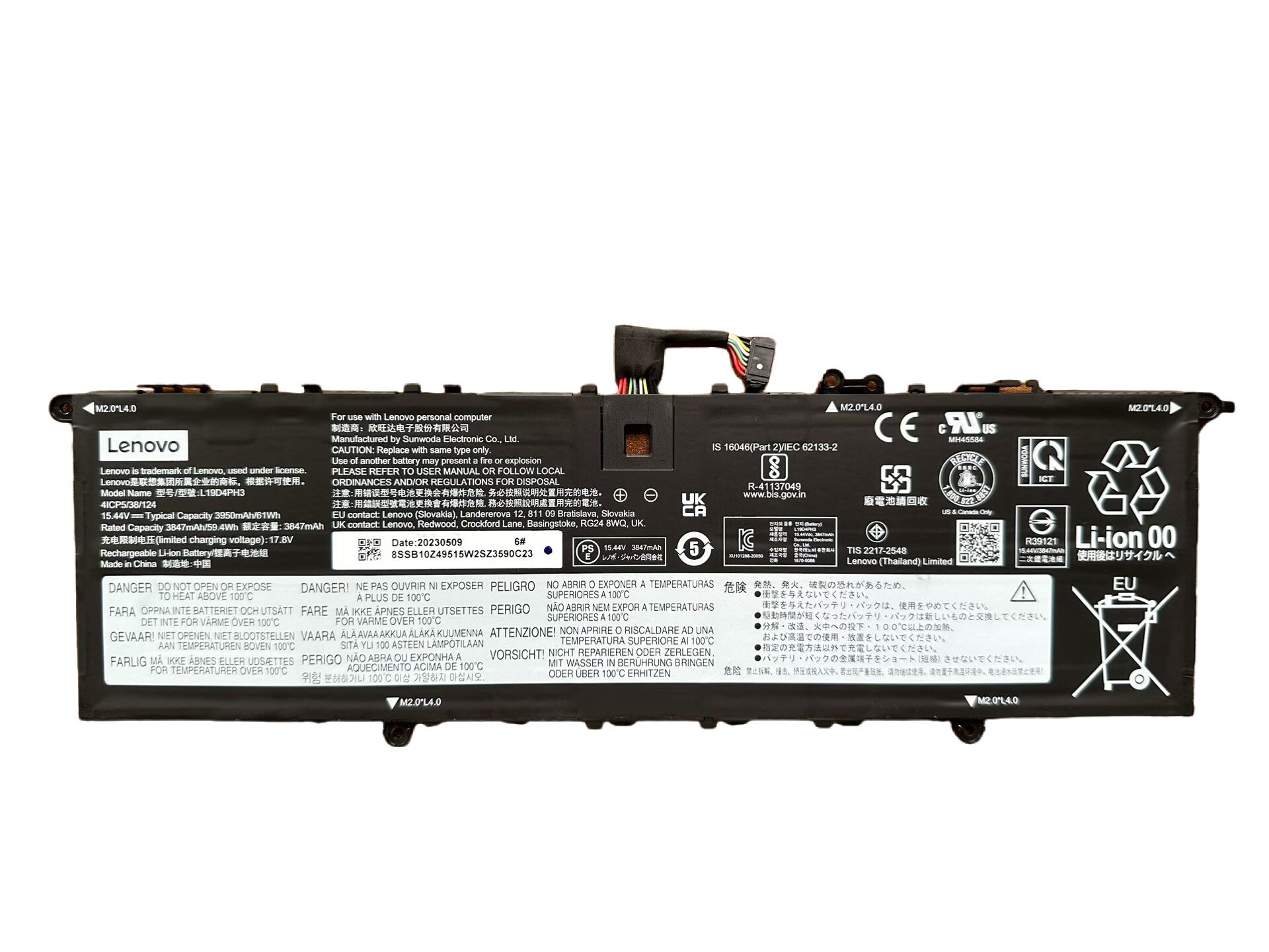 純正新品 Lenovo Pro 14ITL/ACH/IHU/ARH5R Yoga 14s/14sACH/14sIHU/14sITL/14sARH バッテリー 15.44V 61Wh L19M4PH3 L19C4PH3 L19D4PH3｜Sinessy 店