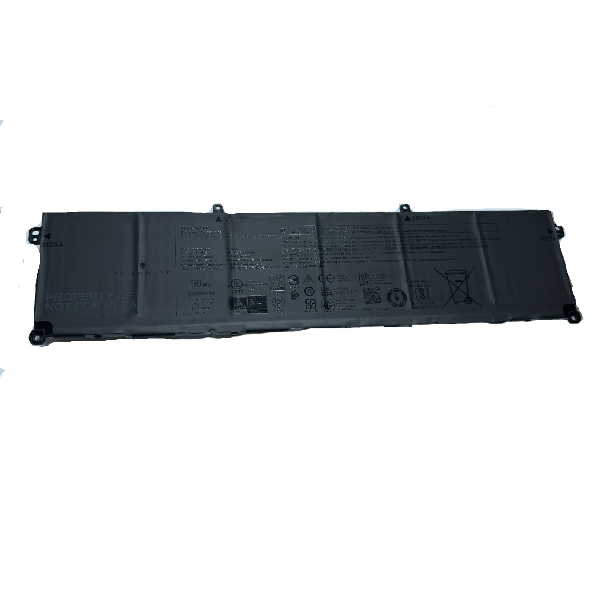 新品 Dell Alienware X16 R1 R2 P120F P120F003 P120F007 P120F008 内蔵バッテリ容器に並べる  11.4V 90Wh