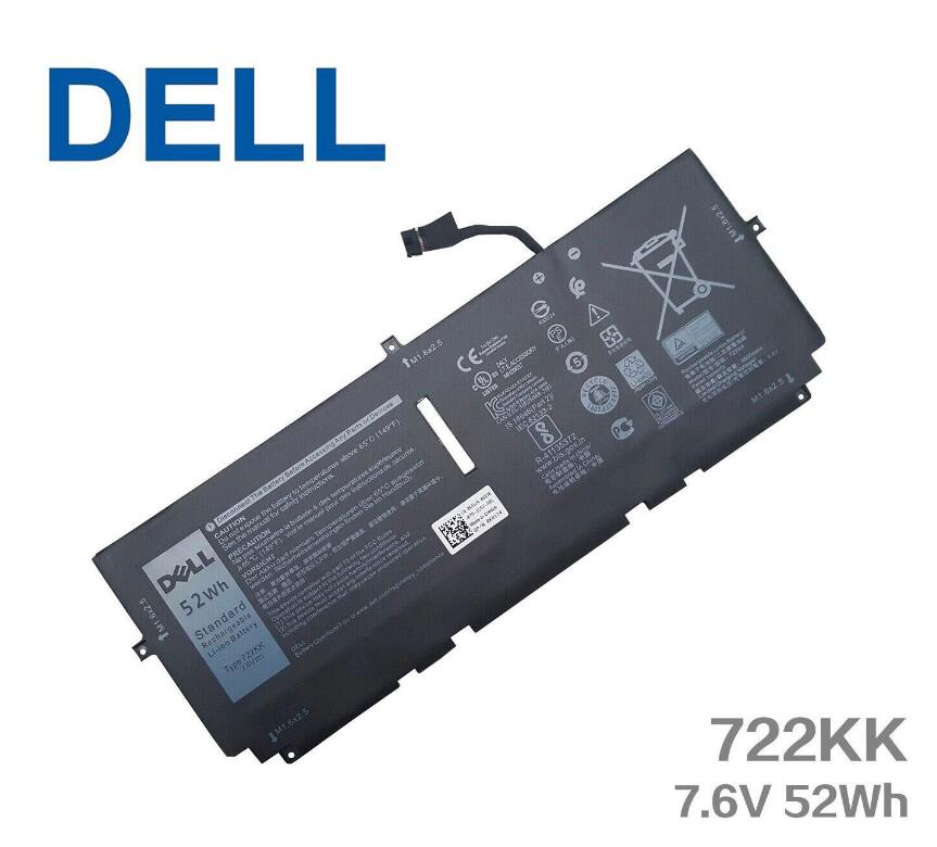 新品 純正 Dell デル Dell XPS 13 9300 9310 9380 (2020年) 内蔵バッテリパック 7.6V 52WH 722KK 02XXFW｜Sinessy 店