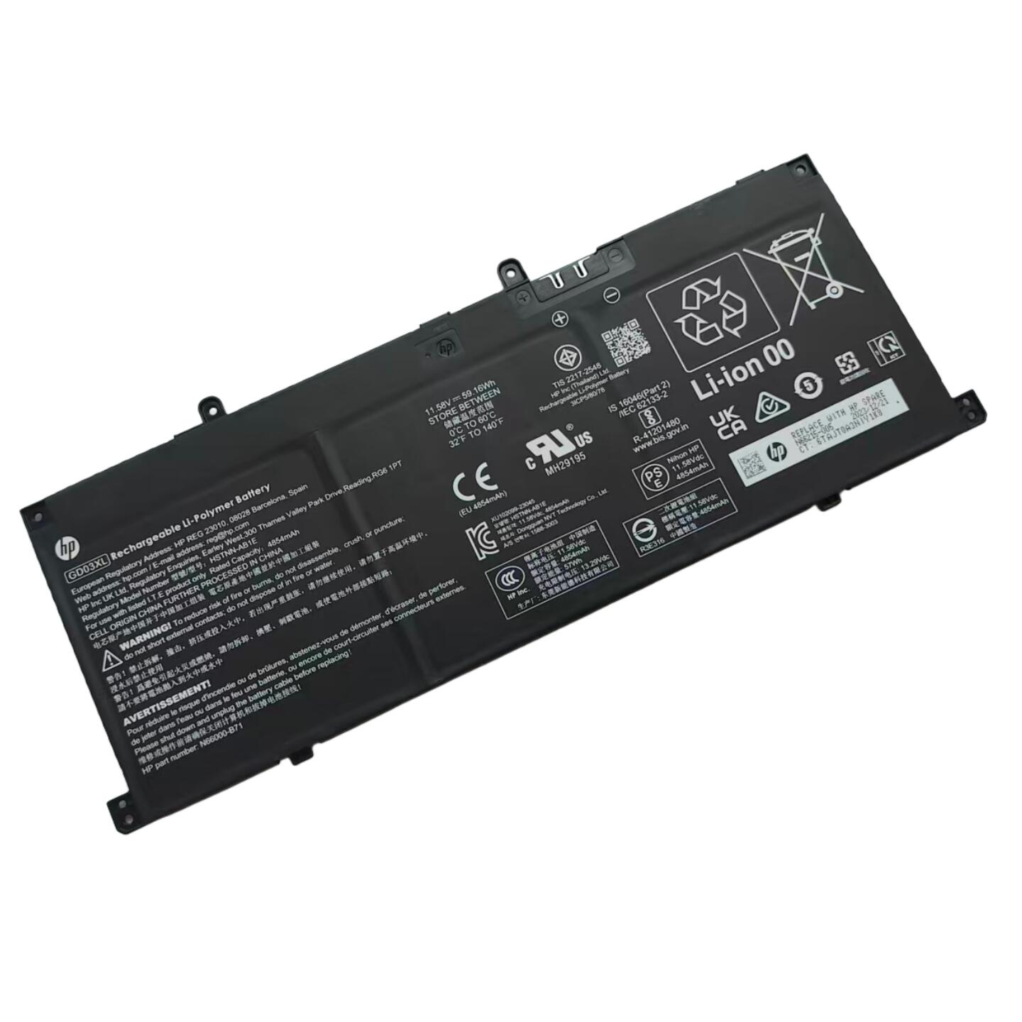 新品 完全無欠 HP HPEnvy X360 2-インチ-1 14-FC 14-FA N66000-B71  続きもの 内蔵蓄電池 11.58V 59.16Wh   GD03XL