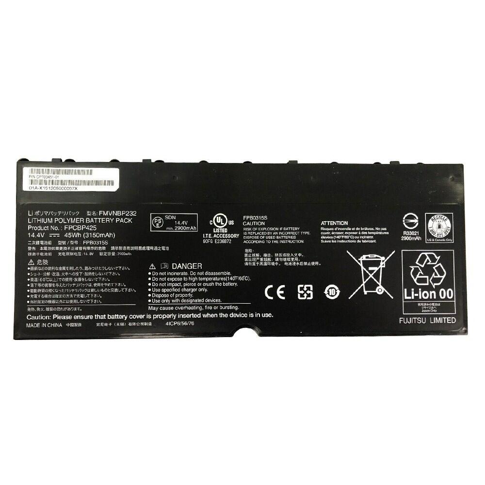 Fujitsu 富士通 LifeBook T904 U745 T935 T936 バッテリーパック 14.4V 45Wh FMVNBP232｜Sinessy 店