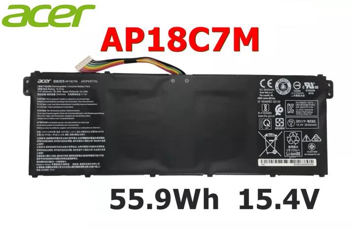 純正 Acer Swift 5 SF514-54GT Swift 3 SF314-511 SF314-512 バッテリーパック AP18C7M 15.4V 55.9WH｜Sinessy 店