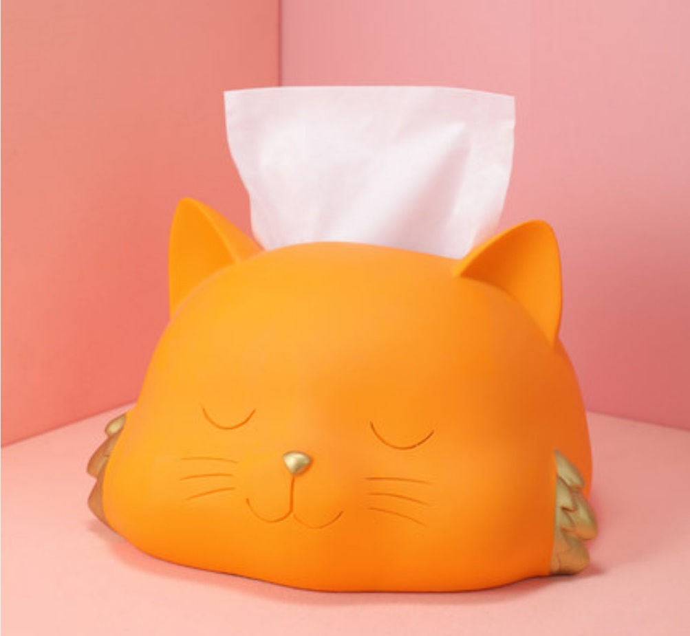 御前上等感のある ．ティッシュ入れもの